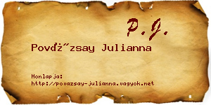 Povázsay Julianna névjegykártya